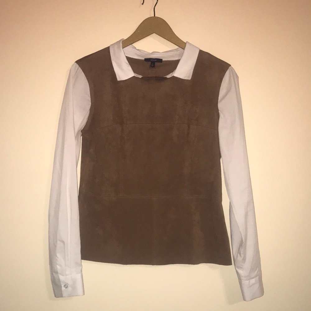 Drew Blouse with White Sleeves and Collar